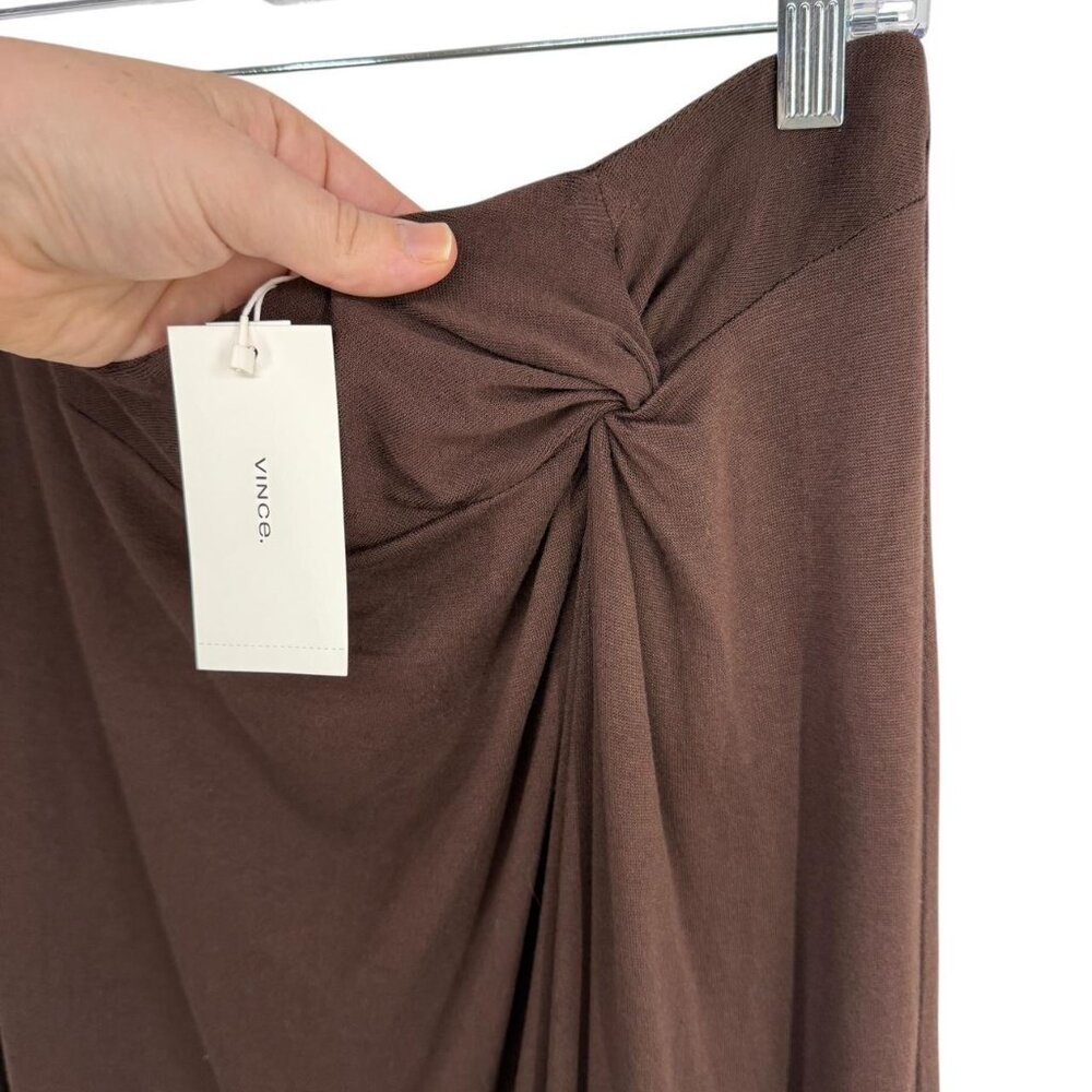 NEW Vince Women's Side Twist Midi Skirt in "Truffle", Size Large. - Picture 2 of 8